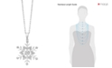 Diamond Snowflake Pendant Necklace in Sterling Silver (1/10 ct. t.w.)